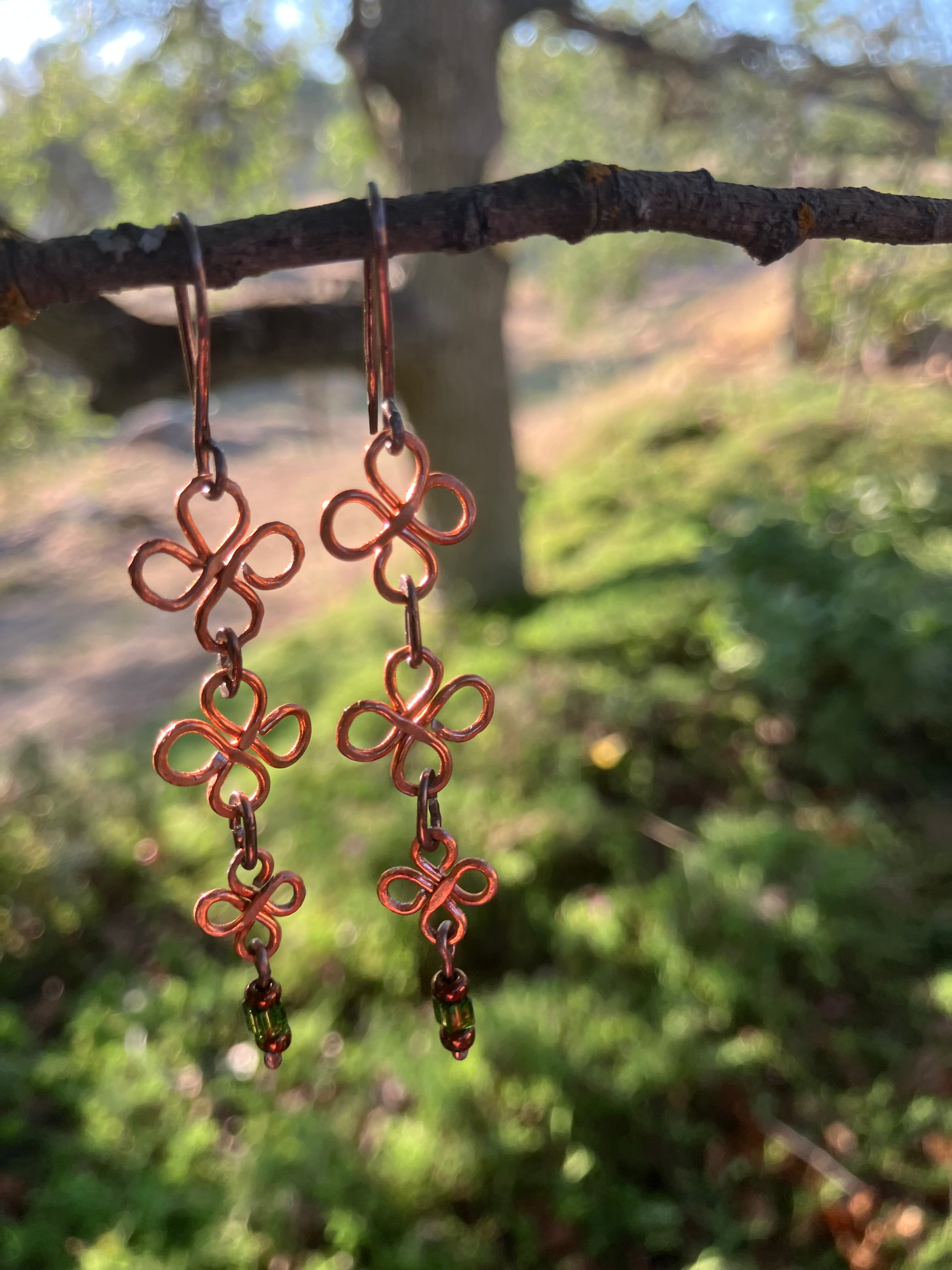 #11JG Three clover copper